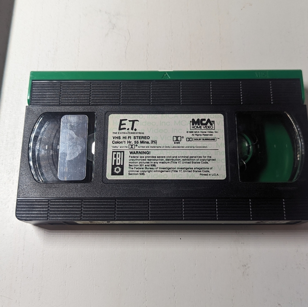 E.T. VHS RARE GREEN COPY - Picture 3 of 3